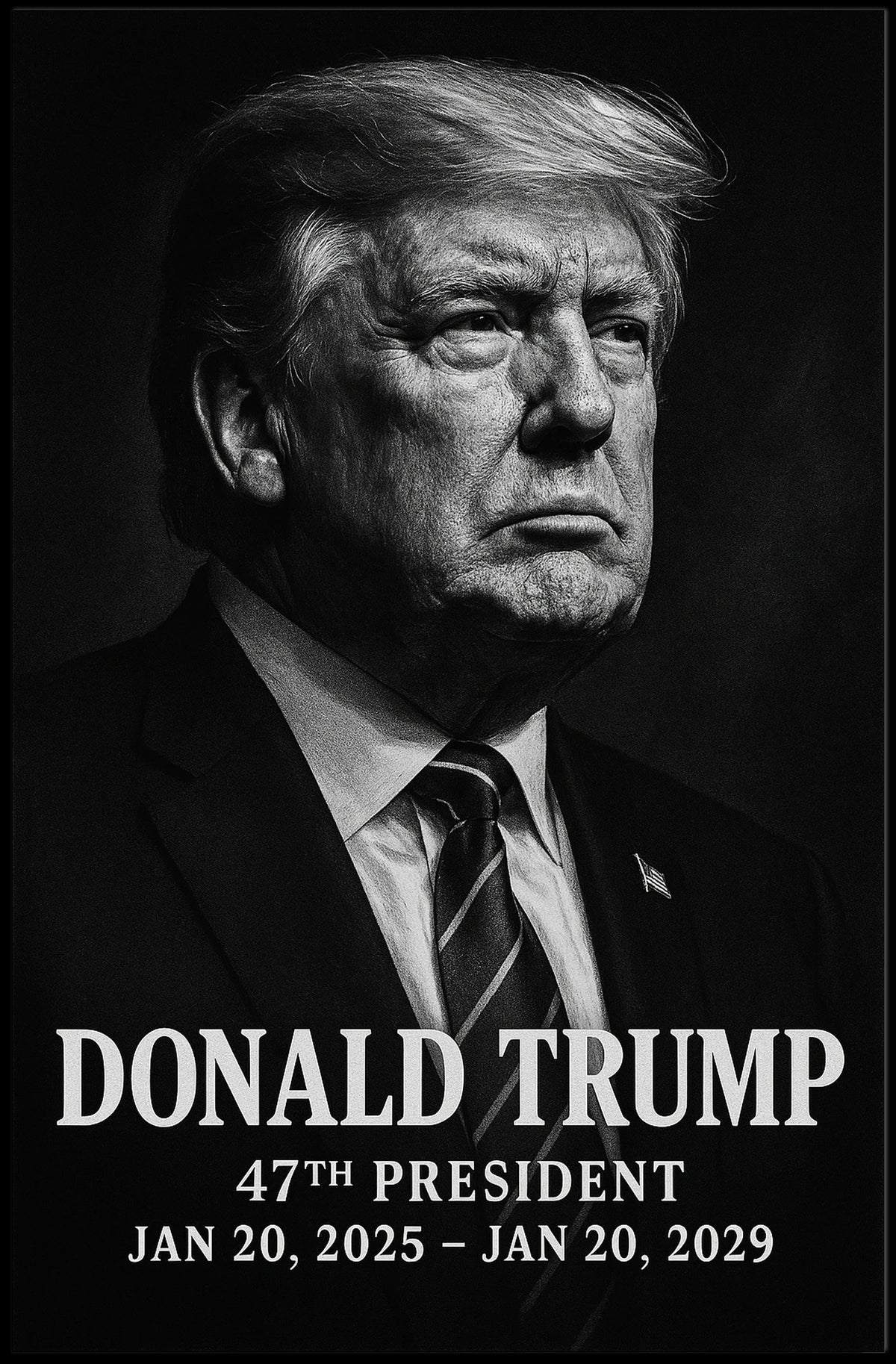 Donald Trump Visionary Modern Times American Pride Patriotism Photography Realism Leadership Poster