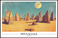 Pinnacles Desert Surreal Landscape Travel Poster