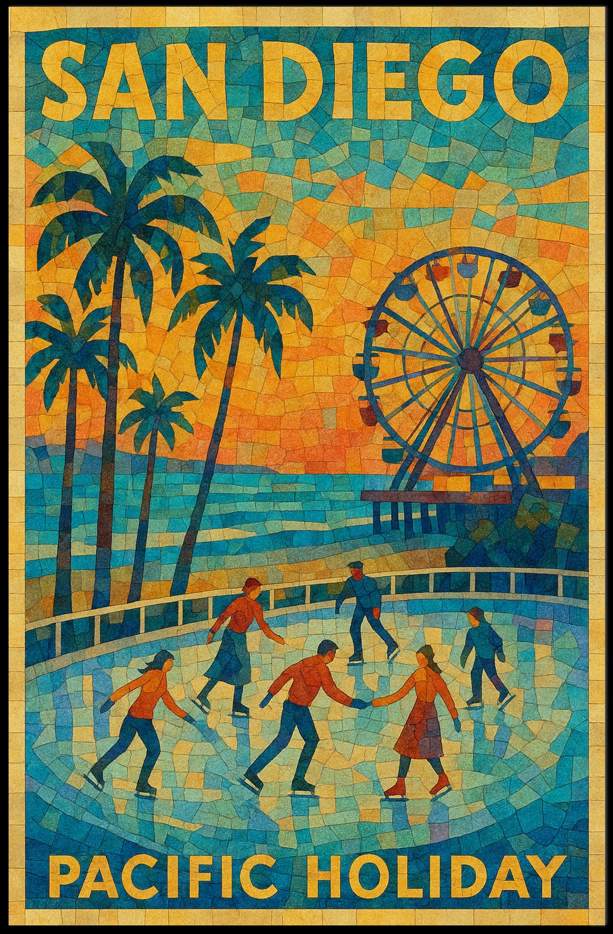 San Diego Pacific Holiday Poster