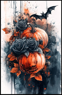 Halloween Night Horror Scene: Abstract, Artistic, or Pop Culture Poster