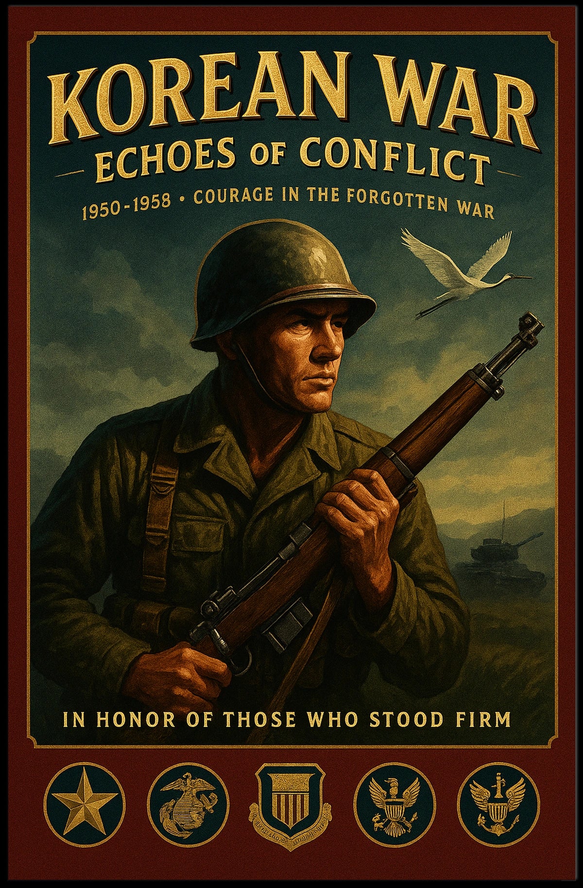 Echoes Of Conflict Korean War Tribute Poster