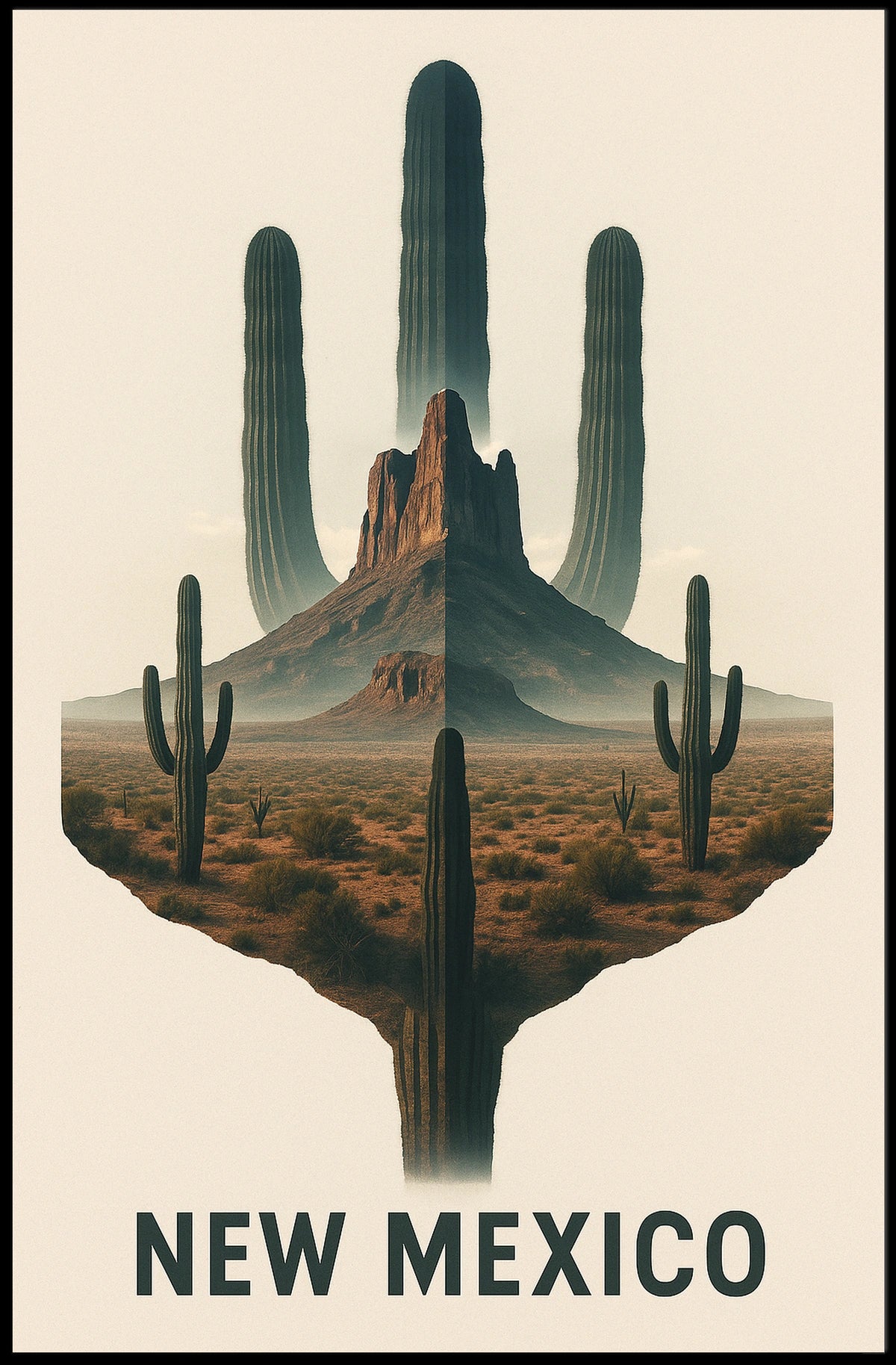 New Mexico Desert Landscape Poster