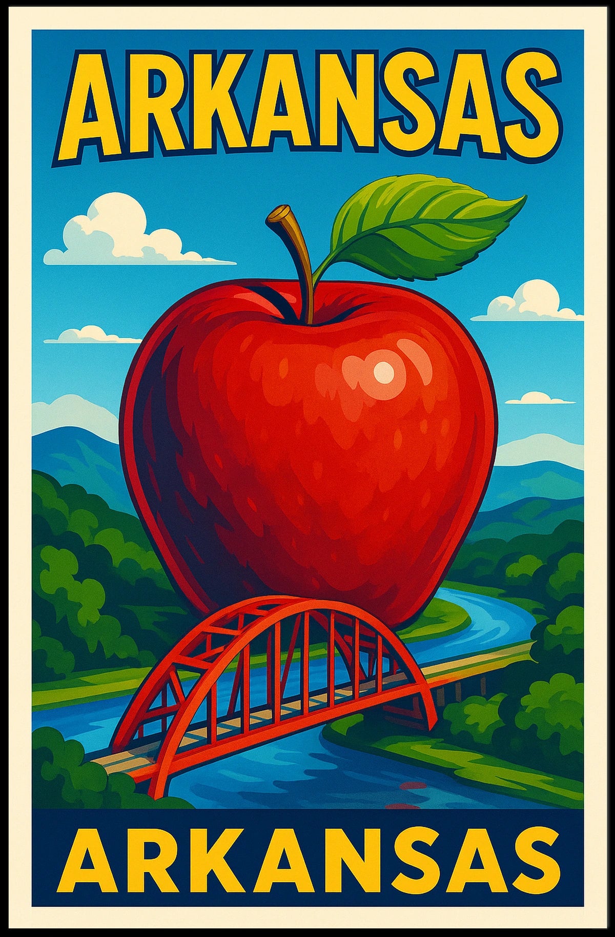 Arkansas A Vibrant Tribute Poster