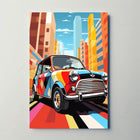 Retro City Pop Art Car Artistic Poster