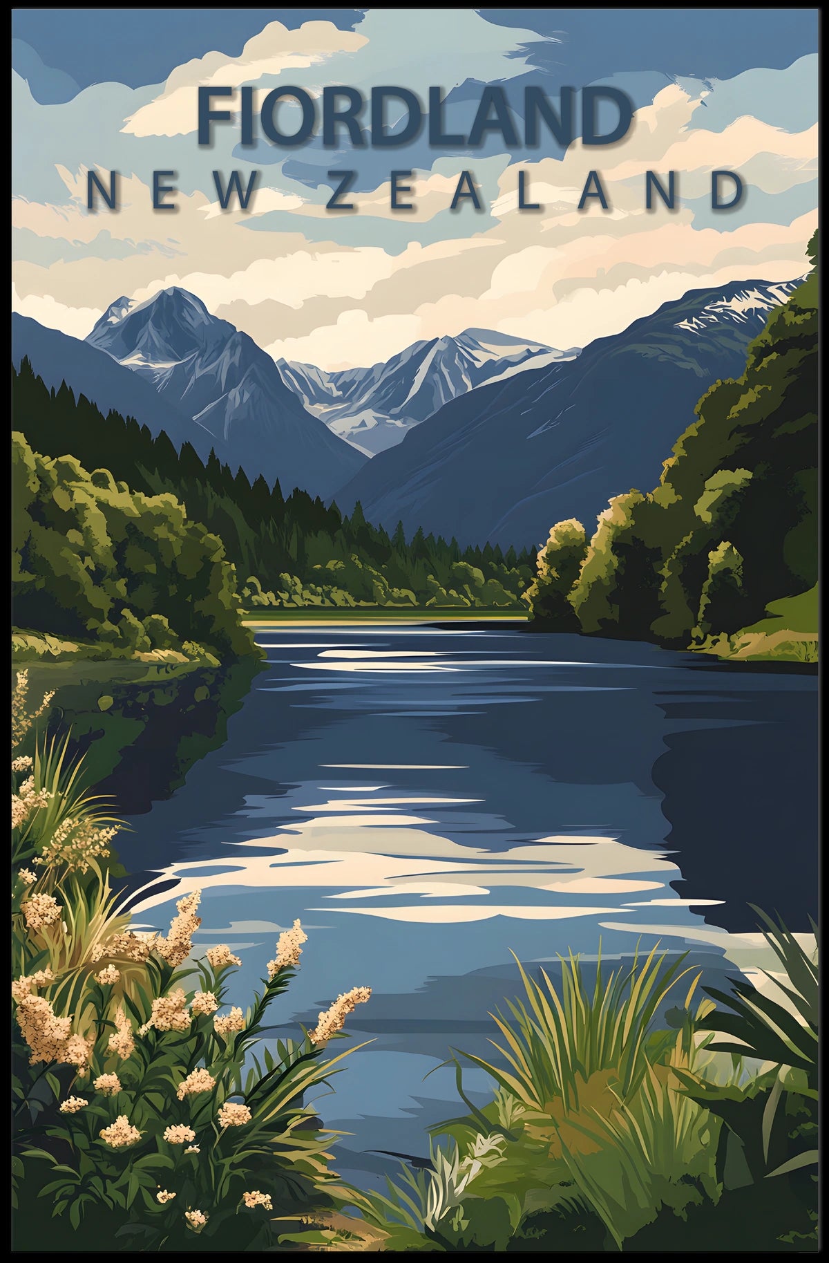 Fiordland, New Zealand Poster