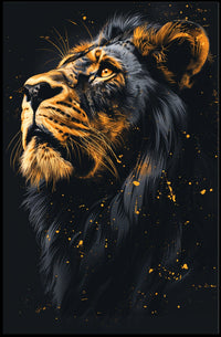 Majestic Lion Portrait Poster