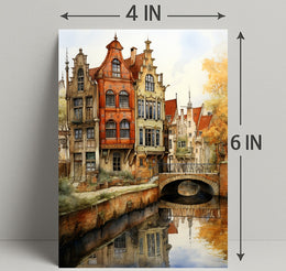 Charming Canal Houses Poster