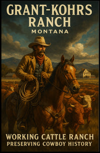 Grant-Kohrs Ranch Preserving Cowboy Poster