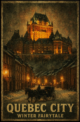 Quebec City Winter Fairytale Poster