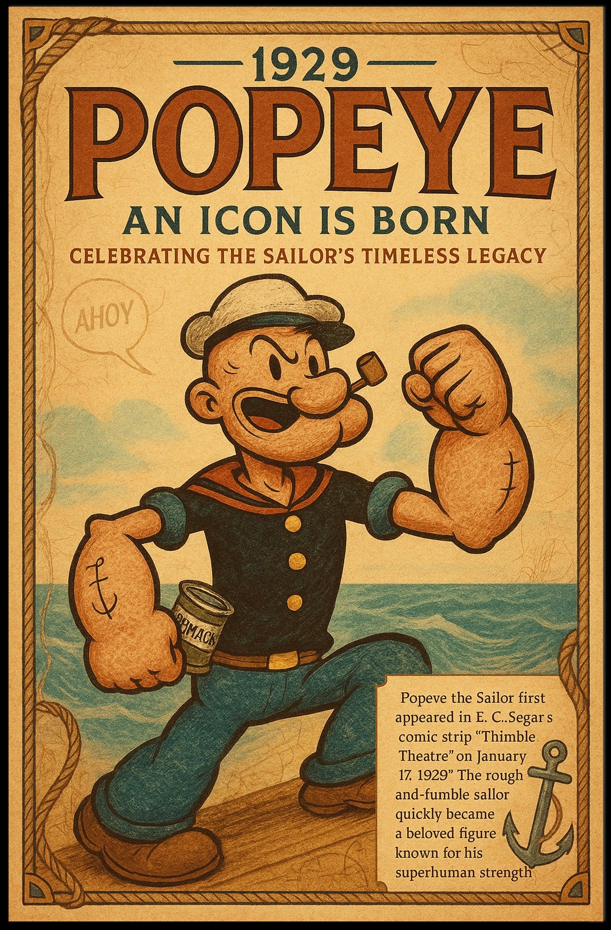 Popeye 1929 Art Poster POP-80