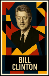 Bill Clinton 42nd President of the United States Abstract Pop Poster