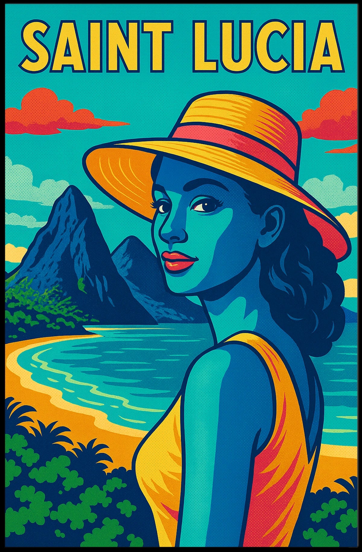 Saint Lucia Tropical Paradise Poster