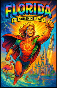 Florida The Sunshine State Poster PosterGoat