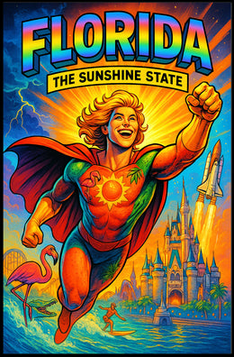 Florida The Sunshine State Poster PosterGoat