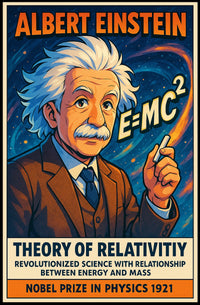 Einstein Relativity Vintage Physics Student Poster