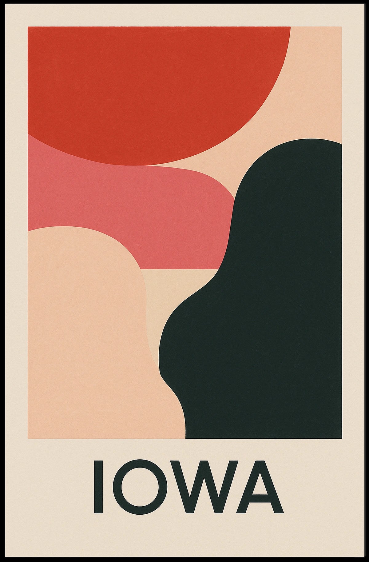 Abstract Iowa Poster