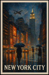 New York City A Rainy Evening Poster