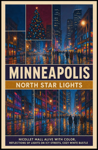 Minneapolis North Star Lights Poster