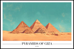 Giza Pyramids Adventure Travel Poster