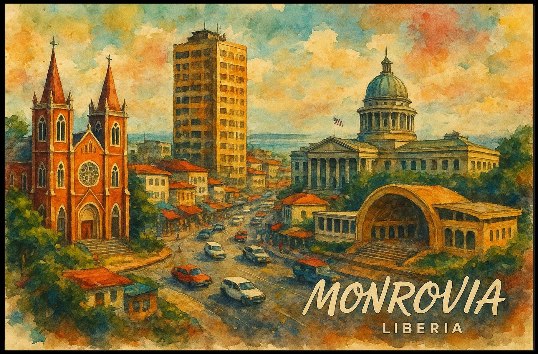 Monrovia, Liberia Poster