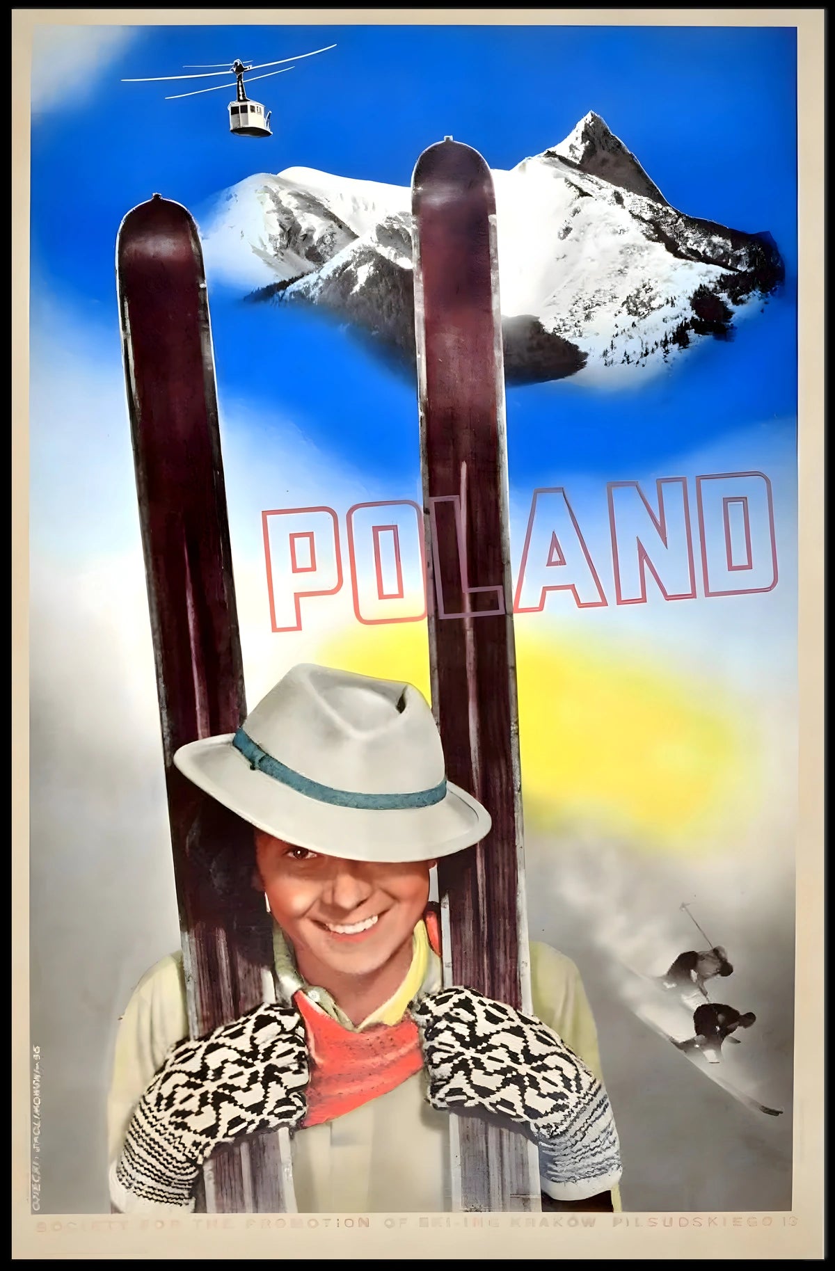 Discover Poland Skiing Adventure Poster