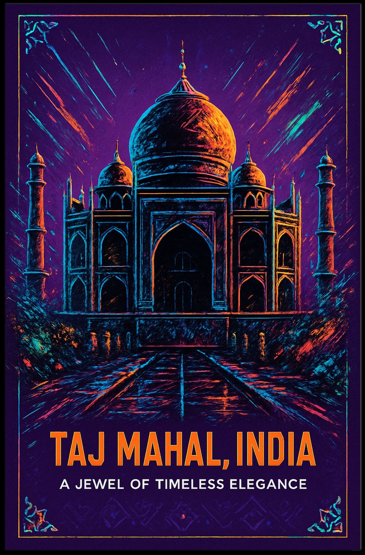 Taj Mahal, India A Jewel of Timeless Elegance Poster