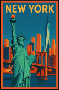 New York Cityscape Poster