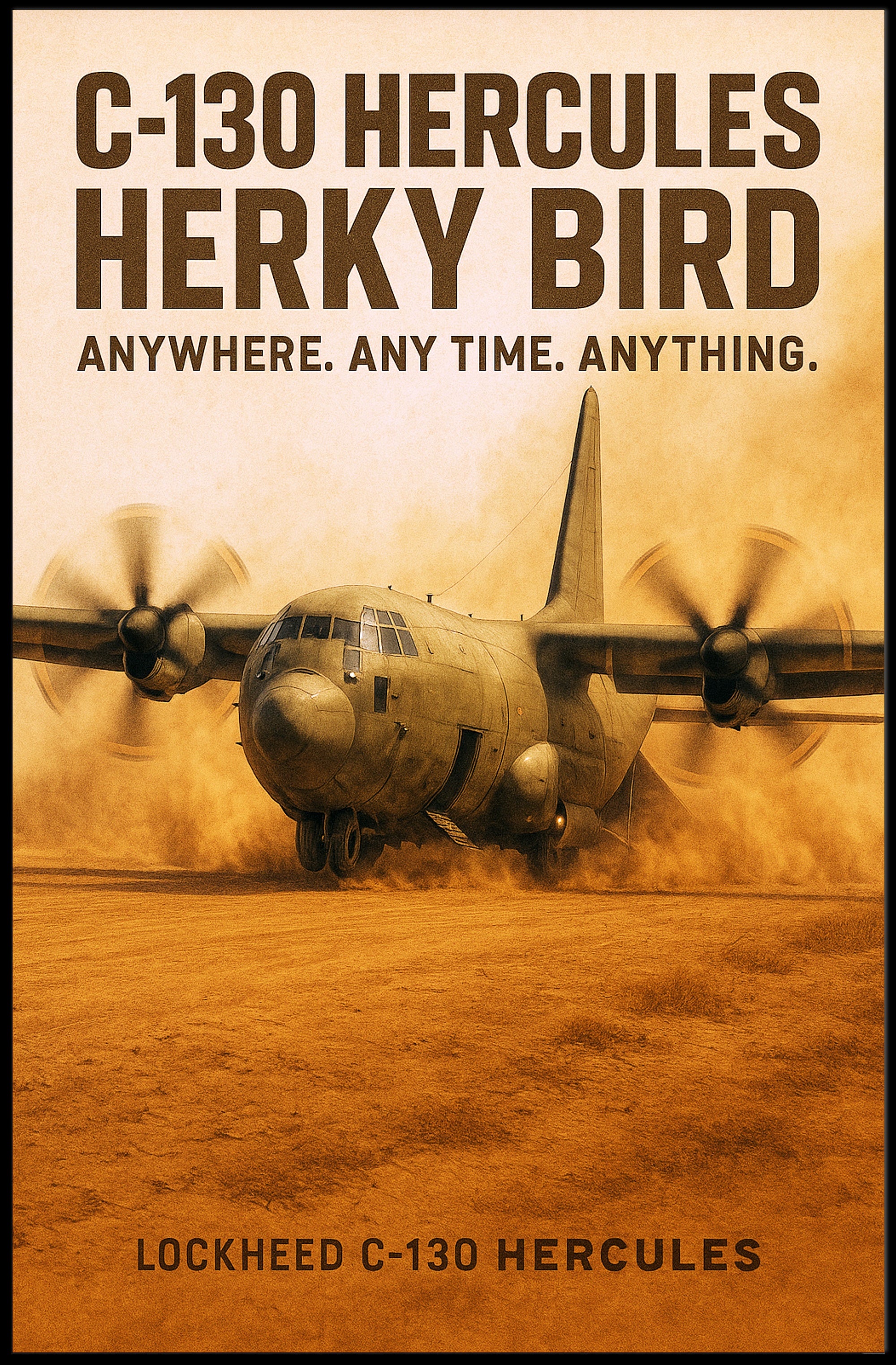C-130 Hercules Herky Bird Poster PosterGoat