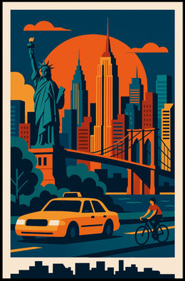 New York City Vibes Poster Bold Neon Energy For Urban Homes