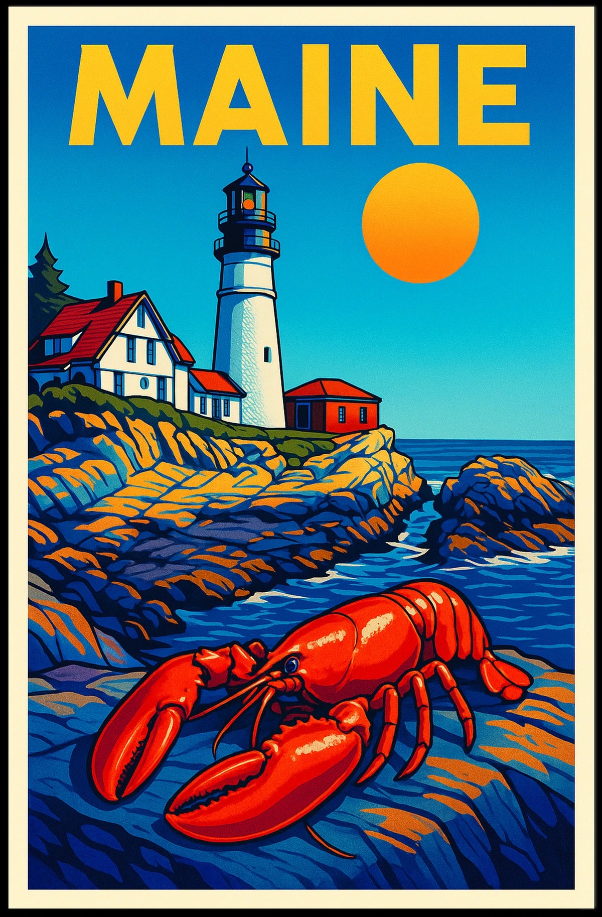 Maine Coastal Charm Poster