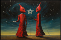 Surreal Starry Night Futuristic Sci-Fi Poster