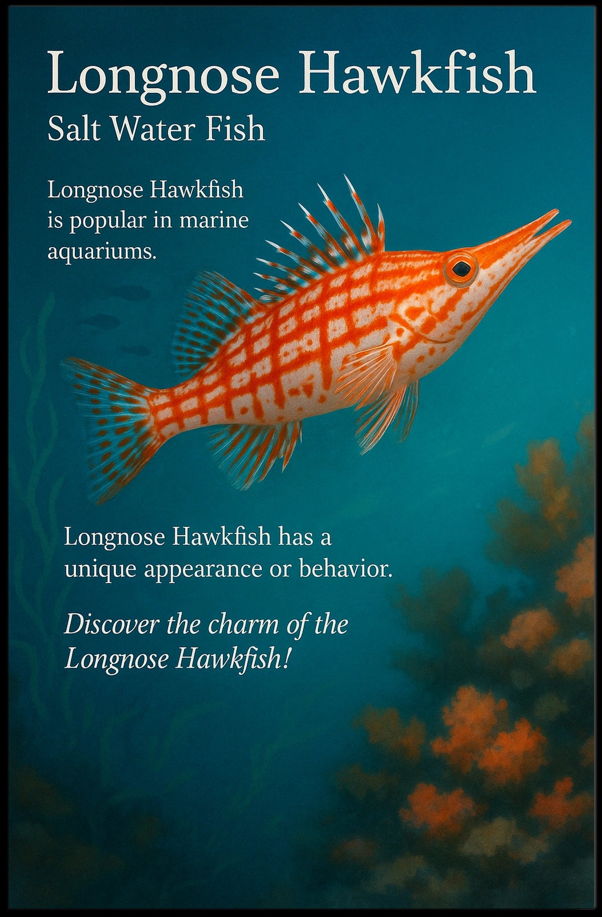 Discover the Longnose Hawkfish Poster