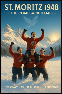 St. Moritz 1948 The Comeback Games Poster