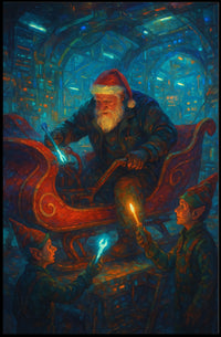 Enchanting Christmas Workshop Santa and Elves Poster