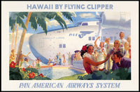Hawaii Air Travel Vintage Poster by Pan American Airways Travel Poster
