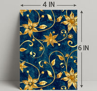 Luxurious Floral Baroque Art Nouveau Design Artistic Poster