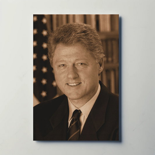 William Clinton 42nd President Sepia Photo