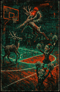 Reindeer Basketball Showdown Poster