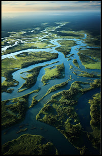 Serene River Landscape Poster
