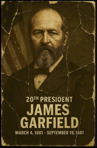 James A. Garfield 20th President of the United States Damaged Photograph Poster