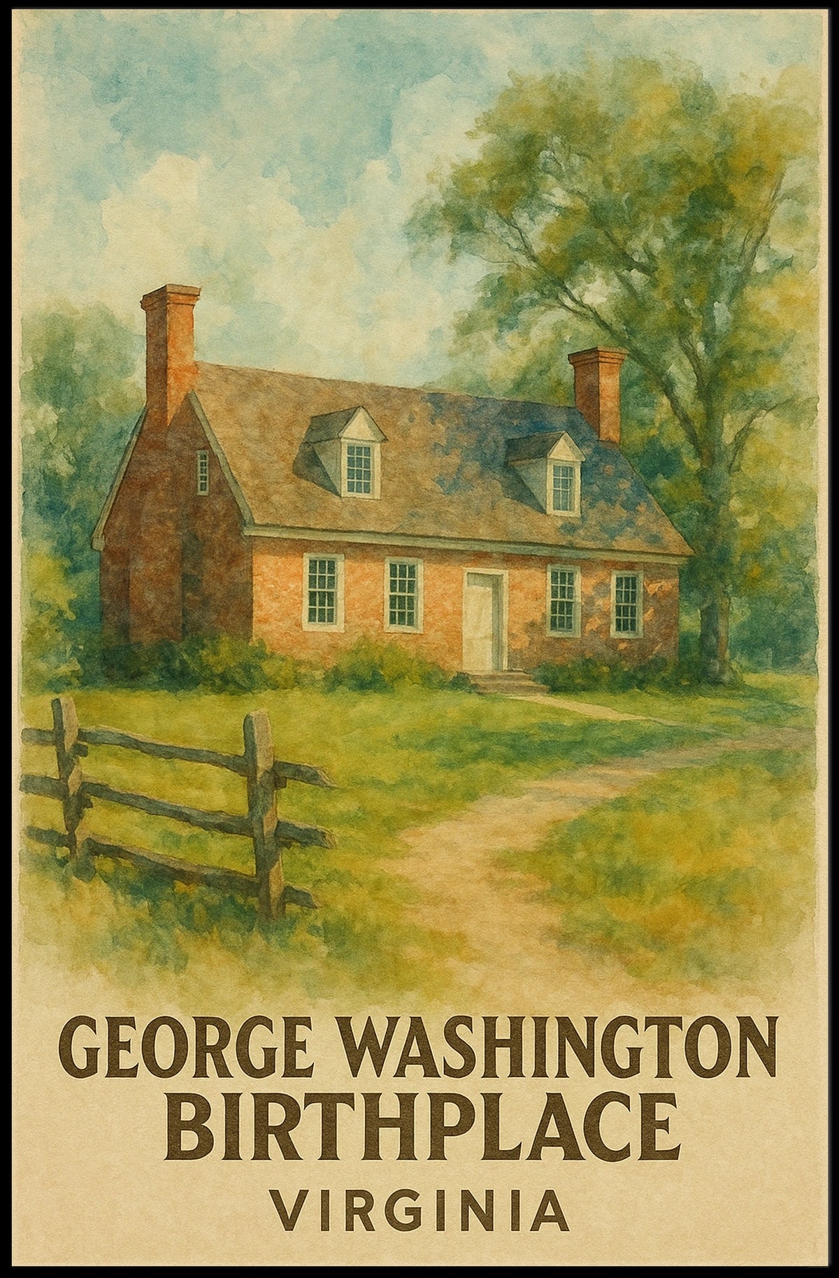 George Washington Birthplace Poster