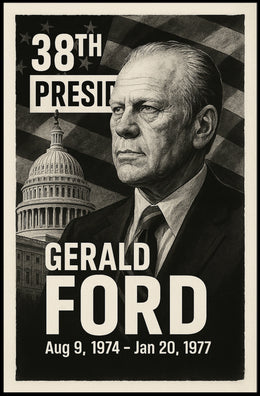 Gerald Ford 38th President of the United States Digital Montaje Poster