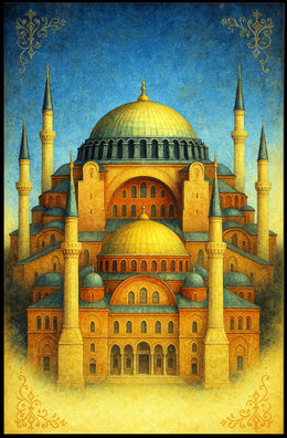 Majestic Architecture of Hagia Sophia Poster PosterGoat