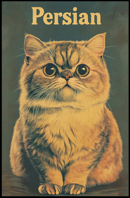 Persian Cat Portrait In Photography Realism Poster