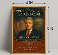 Bill Clinton 42nd President Wall Art Print PosterGoat