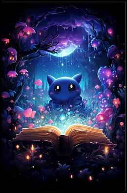 Enchanted Night Mystic Forest Surrealism Dreamers Poster