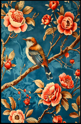 Bird Among Blossoms Wall Art Print