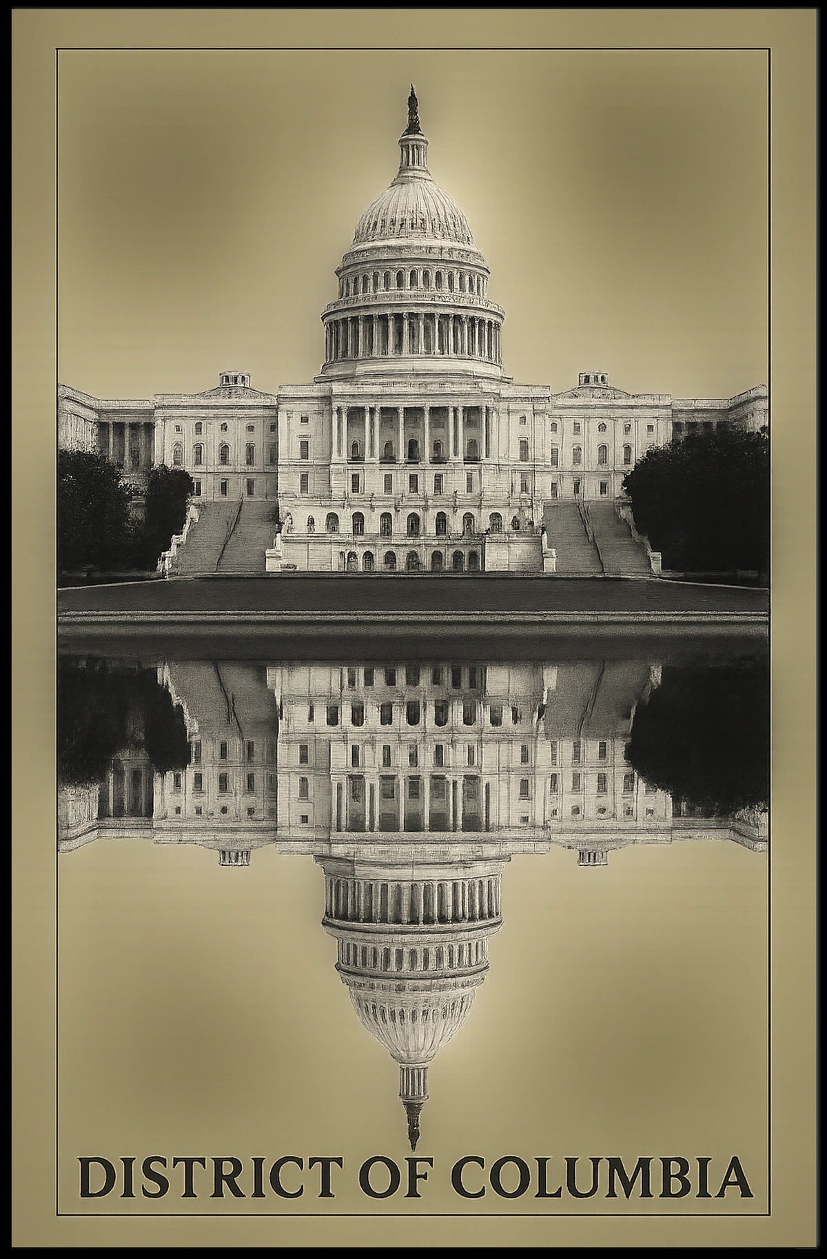 District Of Columbia Reflection Poster