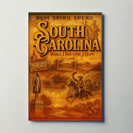 South Carolina Historical Heritage And Motto Travel Poster