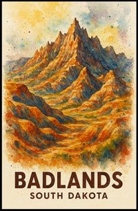 Badlands of South Dakota Poster